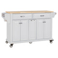Rolling Kitchen Cart With Towel Rack Spice Rack Kitchen Island With 2 Drawers Adjustable Shelves