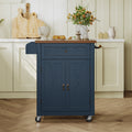 Rolling Kitchen Island With Storage Drawer Portable Kitchen Cart On Wheels With Solid Wood Veneer
