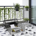 Rolling Metal Small Animal Hutch Cage Small Pet Hutch Spacious Pet House Is Designed For Convenient Cleaning Black