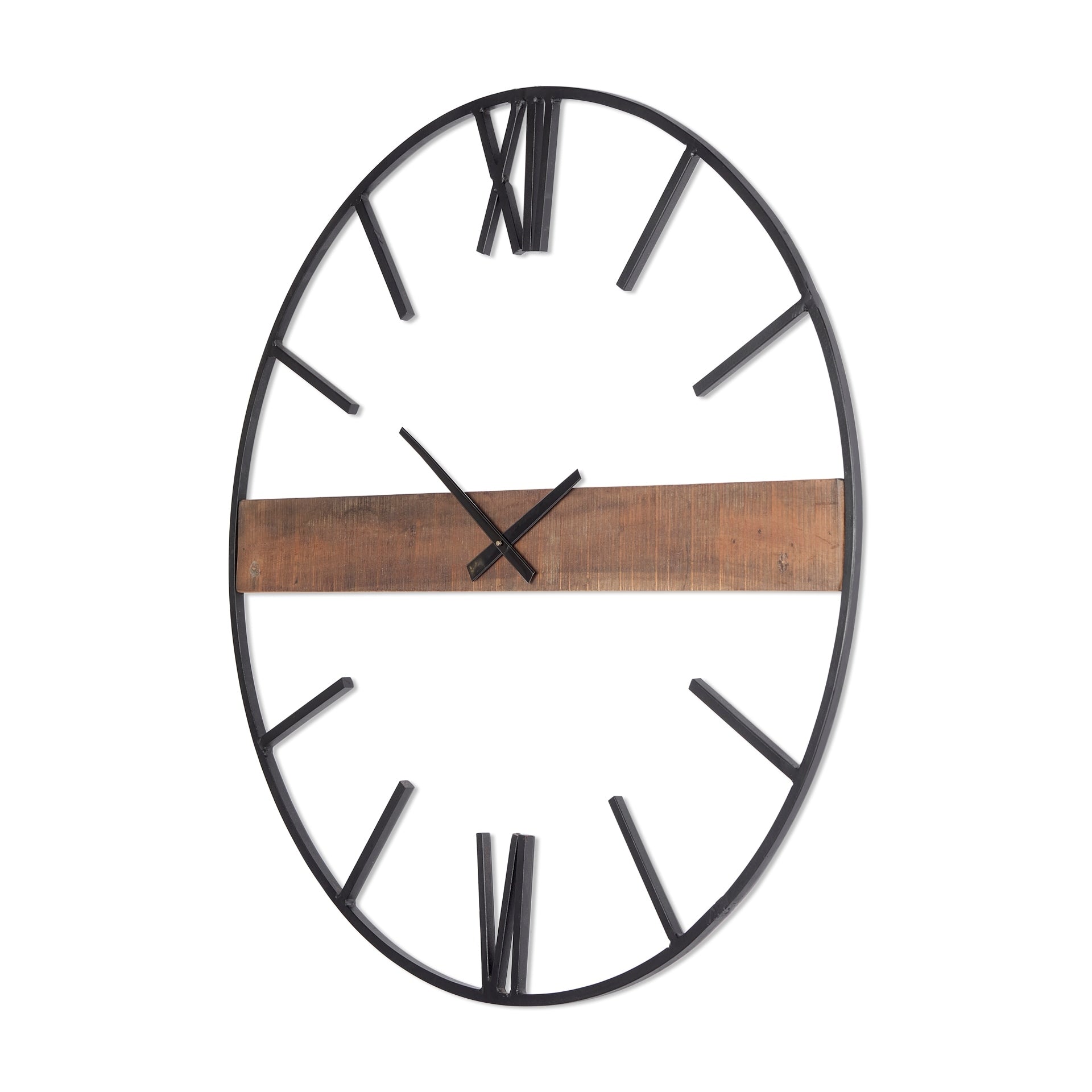 Mercana Roman Black Wood Wall Clock