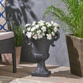 Roman Design Planter Pot Drainage Hole For Flowers Herbs Succulents