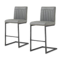 Ronan Pu Leather Counter Stool Set Of 2