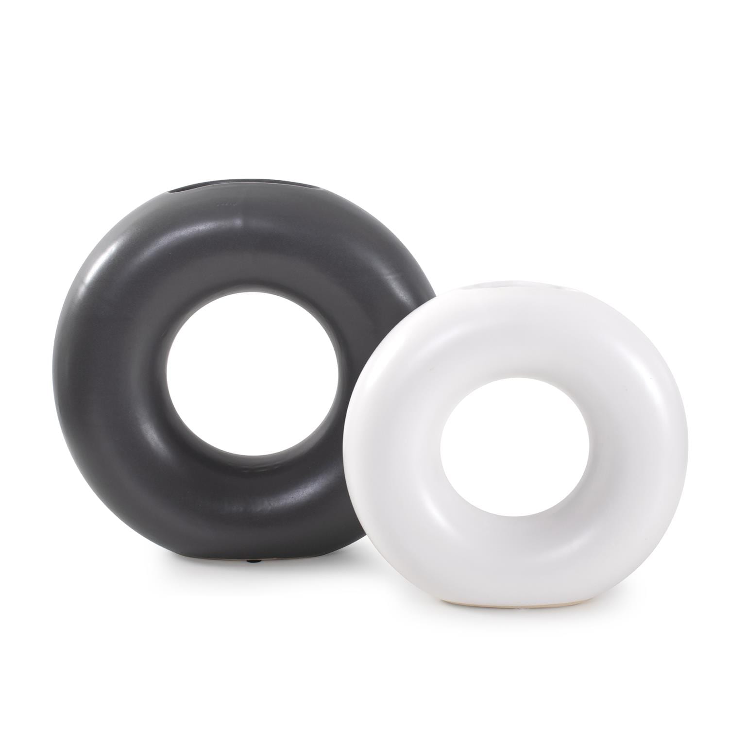 Ronde Ring Ceramic Vase Set Of 2