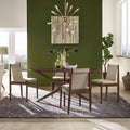 Rondo Walnut Finish Oval Dining Set 1 Table And 4 Dining Chairs By Inspire Q Modern