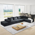 Roomfitters 132 Sectional Sofa Couch Set Oversized U Shaped Modular Upholstered Seating For Large Living Rooms