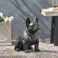 Roomfitters 17 Inch French Bulldog Garden Statue Cast Stone Outdoor Dog Sculpture