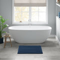 Roomfitters 17X24 Cotton Tufted 3000 Gsm Reversible Bath Rug Navy Blue Heavyweight Luxury Spa Runner Extra Soft Absorbent Mat