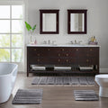 Roomfitters 17X24 High Low Stripe Tufted Bath Rug Grey Shabby Chic Bathroom Carpet Soft Macro Spun Polyester Non Skid Rug