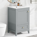 Roomfitters 20 Bathroom Vanity With Sink Soft Close Cabinet With Door Rack Bottom Drawer