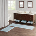 Roomfitters 21X34 Cotton Tufted 3000 Gsm Reversible Bath Rug Blue Heavyweight Luxury Spa Carpet Extra Soft Absorbent Mat Set