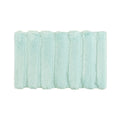 Roomfitters 21X34 High Low Stripe Tufted Bath Rug Seafoam Shabby Chic Bathroom Carpet Soft Macro Spun Polyester Non Skid Rug