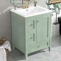 Roomfitters 24 Bathroom Vanity With Sink Freestanding Single Sink Cabinet With 3 Drawers And Door Shaker Style Black