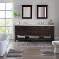 Roomfitters 24X58 High Low Stripe Tufted Bath Rug Grey Shabby Chic Bathroom Carpet Soft Macro Spun Polyester Non Skid Rug