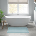 Roomfitters 24X60 Cotton Tufted 3000 Gsm Reversible Bath Rug Blue Heavyweight Luxury Spa Runner Extra Soft Absorbent Mat Set