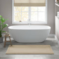 Roomfitters 24X60 Cotton Tufted 3000 Gsm Reversible Bath Rug Natural Heavyweight Luxury Spa Runner Extra Soft Absorbent Mat