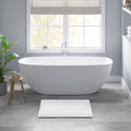 Roomfitters 24X60 Cotton Tufted 3000 Gsm Reversible Bath Rug White Heavyweight Luxury Spa Runner Extra Soft Absorbent Mat Set