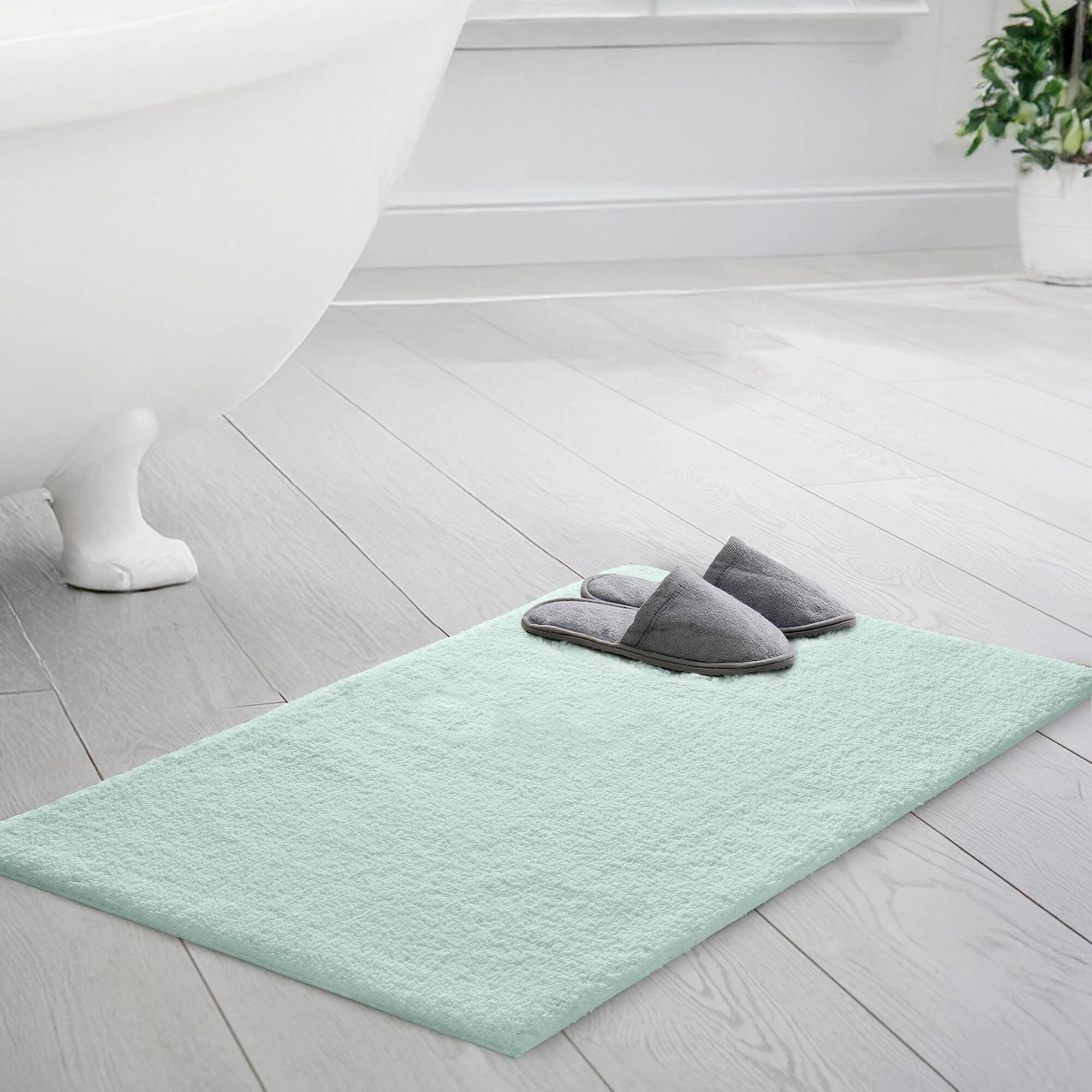 Roomfitters 24X72 Bath Rug Green Spa Quality Heavy Weight Bathroom Carpet Soft High Pile Absorbent Quick Dry Non Skid Rug