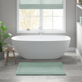 Roomfitters 24X72 Cotton Tufted 3000 Gsm Reversible Bath Rug Green Heavyweight Luxury Spa Runner Extra Soft Absorbent Mat Set