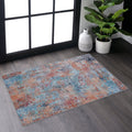 Roomfitters 2 X 3 Machine Washable Boho Vintage Area Rug Non Slip Pet Friendly Indoor Living Room Decor Carpet Multi