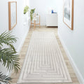 Roomfitters 22X8 Machine Washable Boho Vintage Area Rug Non Slip Pet Friendly Indoor Living Room Decor Carpet Cream