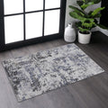Roomfitters 2X3 Machine Washable Boho Vintage Area Rug Non Slip Pet Friendly Indoor Living Room Decor Carpet Grey