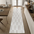 Roomfitters 2X8 Machine Washable Boho Vintage Area Rug Non Slip Pet Friendly Indoor Living Room Decor Carpet Beige Cream