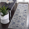 Roomfitters 2X8 Machine Washable Boho Vintage Area Rug Non Slip Pet Friendly Indoor Living Room Decor Carpet Blue