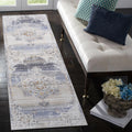 Roomfitters 2X8 Machine Washable Boho Vintage Area Rug Non Slip Pet Friendly Indoor Living Room Decor Carpet Cream