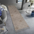 Roomfitters 2X8 Machine Washable Boho Vintage Area Rug Non Slip Pet Friendly Indoor Living Room Decor Carpet Cream