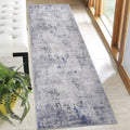 Roomfitters 2X8 Machine Washable Boho Vintage Area Rug Non Slip Pet Friendly Indoor Living Room Decor Carpet Silver