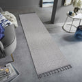 Roomfitters 2X8 Machine Washable Boho Vintage Area Rug Non Slip Pet Friendly Indoor Living Room Decor Carpet White