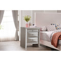Roomfitters 3 Drawer Nightstand Curved Fronts Fully Assembled Modern Glam Storage Tower
