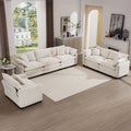 Roomfitters 3 Piece Modular Corduroy Sofa Set Oversized Deep Seat Sectional With Memory Foam