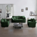 Roomfitters 3 Piece Modular Sofa Set 2 Armchairs 2 Seat Couch Chenille Fabric With Pillows