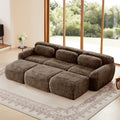 Roomfitters 3 Seater Plush Boneless Sofa With Ottoman No Assembly 32D Cloud Couch