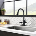 Roomfitters 3 In 1 Kitchen Faucet With Digital Temperature Display And Glass Rinser High Arc Sink Faucet