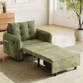 Roomfitters 3 In 1 Sleeper Chair Bed 80 Pull Out Lounge With Usb Charging Storage Pockets Chenille
