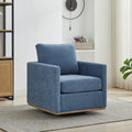 Roomfitters 30.7 W 360 Swivel Accent Chair Modern Upholstered Armchair With Wood Base For Living Room