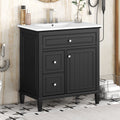 Roomfitters 30 Bathroom Vanity With Sink Single Sink Cabinet With 2 Drawers Tilt Out Tray Modern Shaker Door
