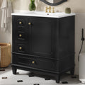 Roomfitters 30 Bathroom Vanity With Sink Solid Wood Frame 3 Drawers Soft Close Door With Storage Racks