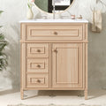 Roomfitters 30 Bathroom Vanity With Sink Solid Wood Frame Flip Out Drawer 2 Soft Close Drawers Door