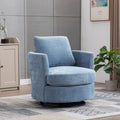 Roomfitters 31.9 Swivel Accent Barrel Chair Modern Upholstered Armchair Single Sofa Lounge Chair For Living Room
