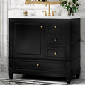 Roomfitters 36 Bathroom Vanity With Ceramic Sink Solid Wood Frame 3 Drawers Soft Close Door With Racks
