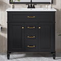 Roomfitters 36 Bathroom Vanity With Sink Solid Wood Frame Flip Out Drawer Soft Close Doors