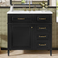 Roomfitters 36 Bathroom Vanity With Sink Solid Wood Legs 4 Drawers Soft Close Door With Storage Rack