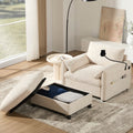 Roomfitters 37 Single Sofa With Storage Ottoman Chenille Armchair With Phone Holder And Charging Ports Lounge Chair