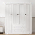 Roomfitters 4 Door Wardrobe Armoire With 2 Drawers And Hanging Rail