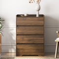 Roomfitters 4 Drawer Chest Of Drawers Without Handle Modern Handleless Storage Tower Bedroom Organizing Cabinet