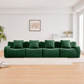Roomfitters 4 Seat Teddy Fabric Boneless Sofa No Assembly Modular Couch With 32D Sponge