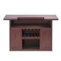 Roomfitters 41.35 Inch Farmhouse Wine Cabinet Bar Table Solid Wood Home Liquor Bar Serving Buffet Bottle Glass Racks